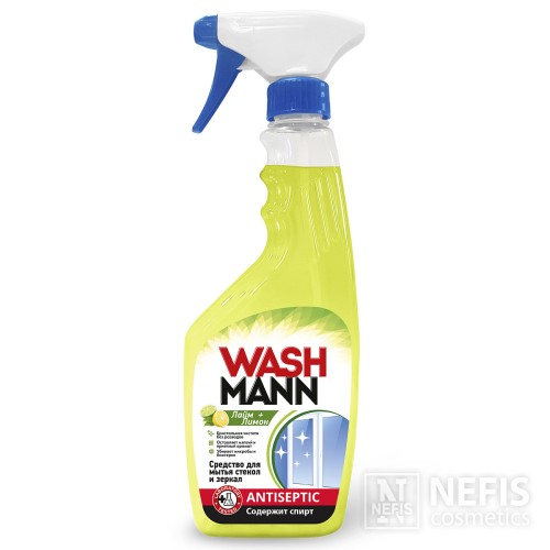 Средство для мытья окон WashMann Лимон + Лайм, 500 гр