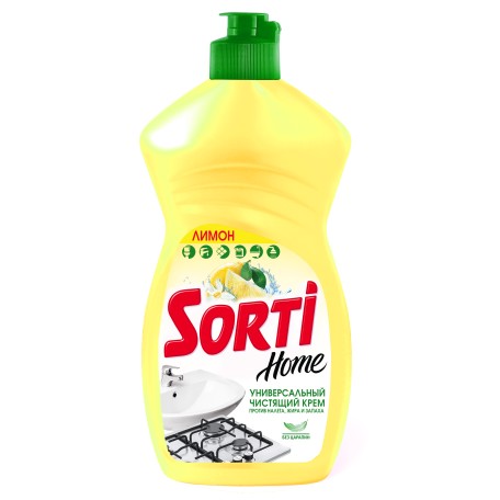 Универсальный чистящий крем для кухни и ванной Sorti Home Лимон, 500 мл
